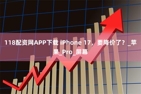118配资网APP下载 iPhone 17，要降价了？_苹果_Pro_屏幕