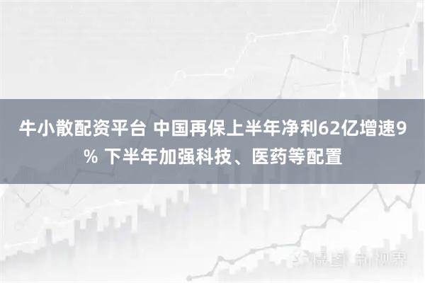 牛小散配资平台 中国再保上半年净利62亿增速9% 下半年加强科技、医药等配置