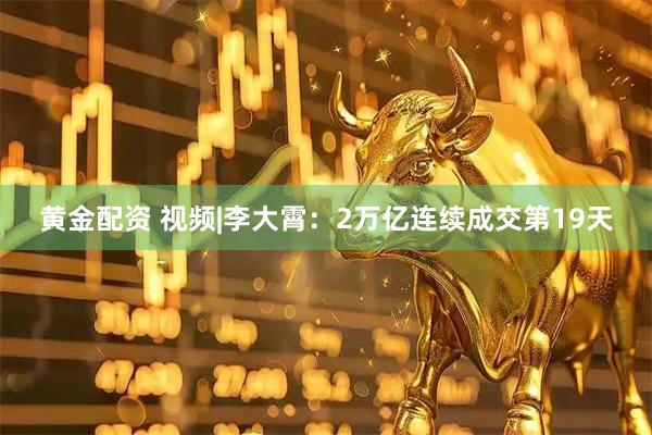 黄金配资 视频|李大霄：2万亿连续成交第19天